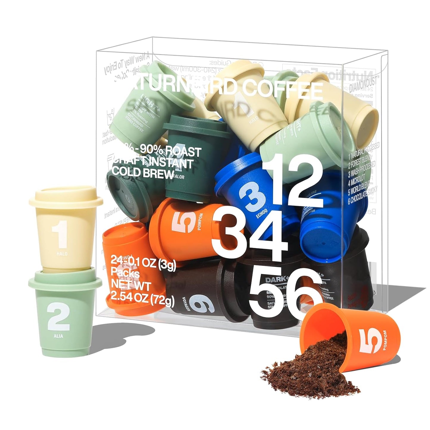 Saturnbird-Super-Instant-Coffee-Pods,-Specialty-Cold-Brew-Freeze-dried-Coffee,-No.1-6-Light/Medium/Dark-Roast,-2273