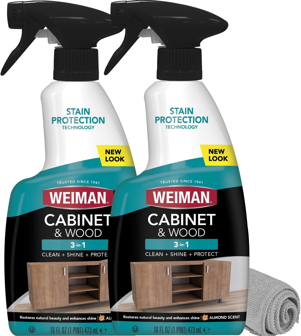 Weiman-Cabinet-and-Wood-Cleaner,-Shine,-Clean-and-Protect-Spray---For-Wood-Cabinets,-Furniture,-1548