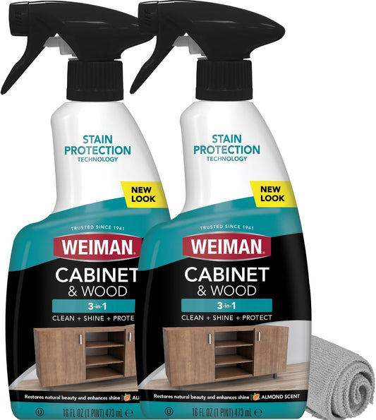 Weiman-Cabinet-and-Wood-Cleaner,-Shine,-Clean-and-Protect-Spray---For-Wood-Cabinets,-Furniture,-1548