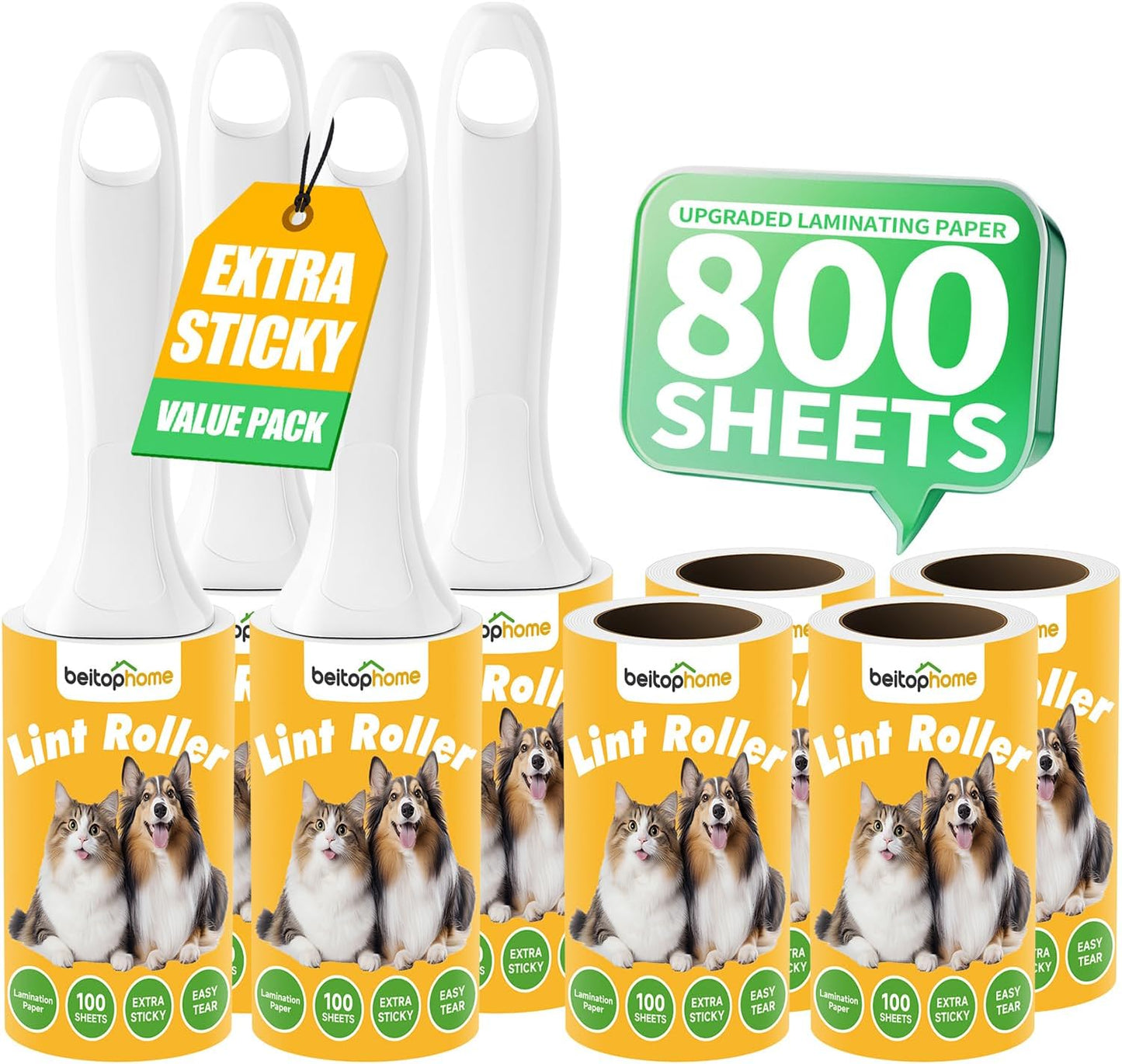 Extra-Sticky-Lint-Roller-for-Pet-Hair,-800-Sheets-with-3749