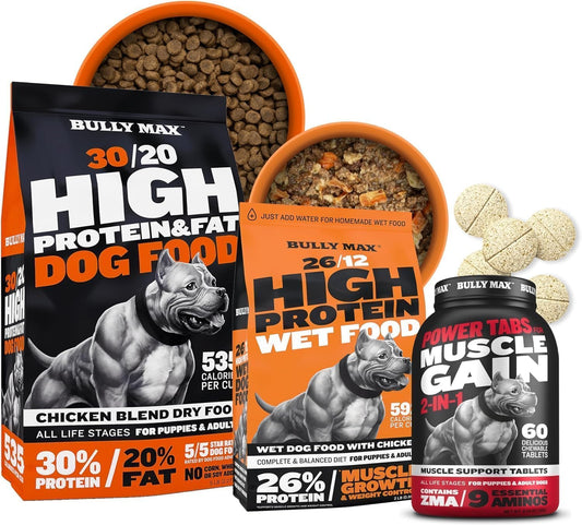 Bully-Max-High-Protein-Dry-Dog-Food-(15lbs.-Bag)-&-Dehydrated-Dog-Food-14