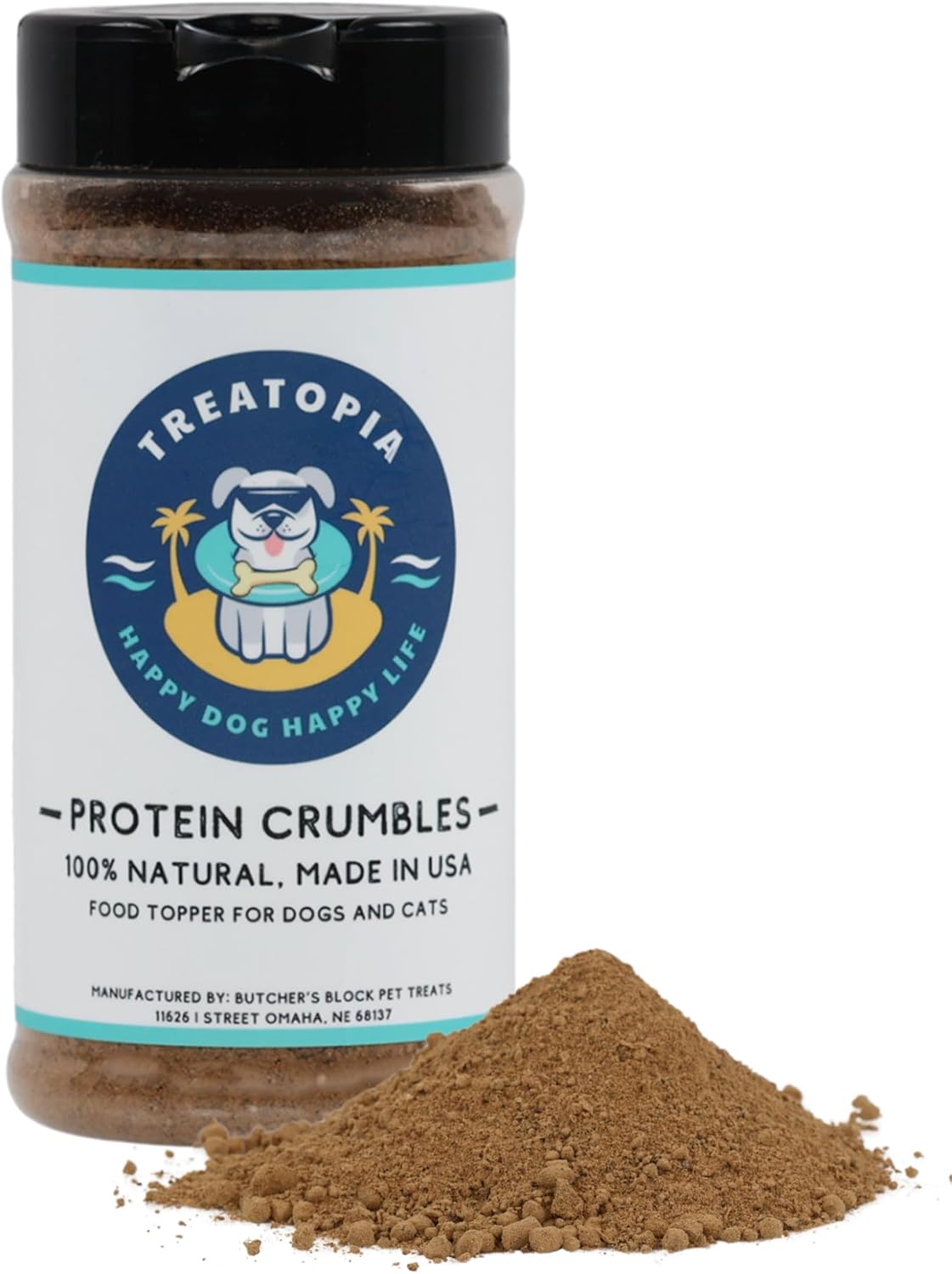 Protein-Crumbles-Food-Topper,-botella-de-8-onzas,-totalmente-40