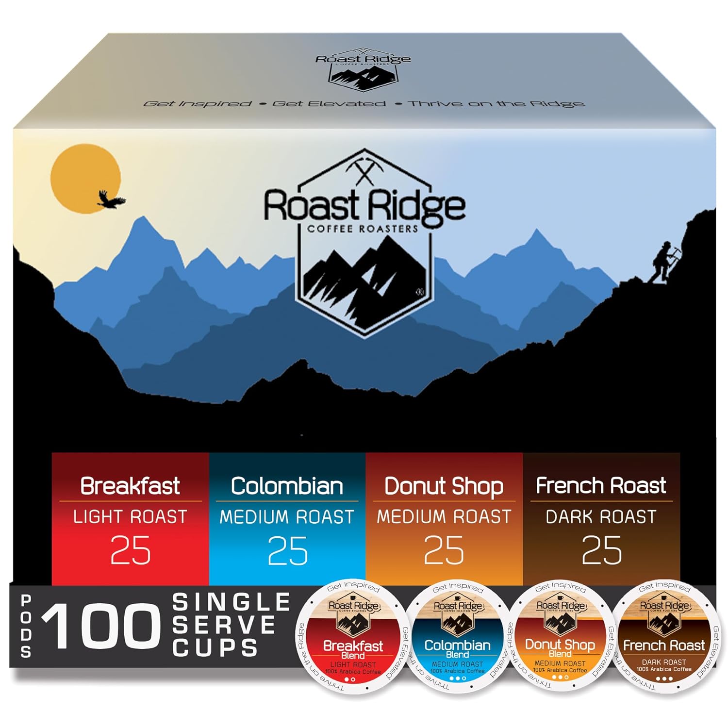 Roast-Ridge-Single-Serve-Coffee-Pods-for-Keurig-K-Cup-Brewers,-Variety-Pack,-Light-2891