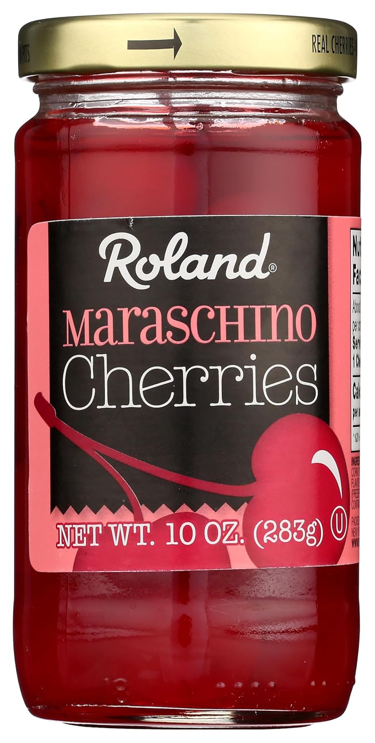 Roland-Foods-Premium-Maraschino-Cherries-with-Stems,-10-Ounce,-Pack-of-1---217