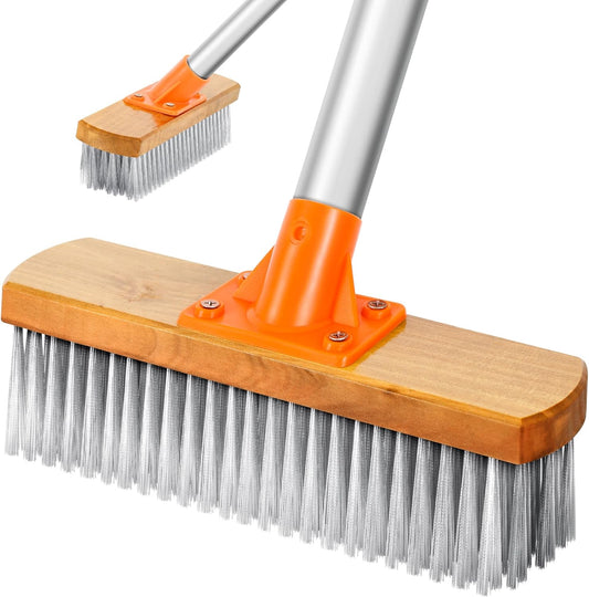 Stainless-Steel-Deck-Scrub-Brush-with-Long-Handle,-Heavy-Duty-3110