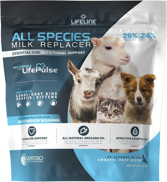 ANNUSO-LIFELINE-All-Species-Milk-Replacer-26:24,-4lb-Bag---Milk-Formula-with-4