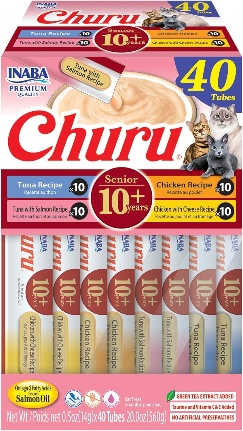 Churu-for-Senior-10+,-Creamy-Lickable-Cat-Treats-Taurine,-3