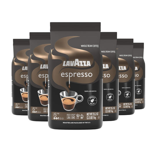 Lavazza-Espresso-Whole-Bean-Coffee,-Medium-Roast,-1-Arabica,-2.2-lb-Bag-(Pack-2559