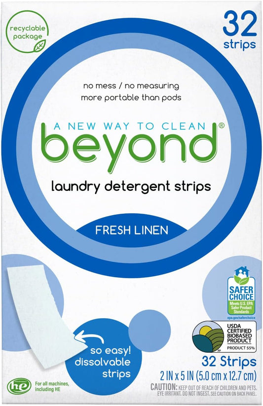 Beyond-Laundry-Detergent-Strips-[32-strips]---Fresh-Linen---Eco-friendly,-Hypoallergenic.-953