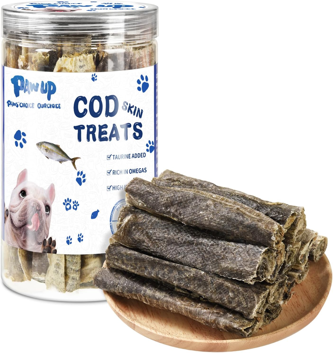 Dog-Treats,-Cod-Skins-Dog-Treat-with-Taurine,-3510
