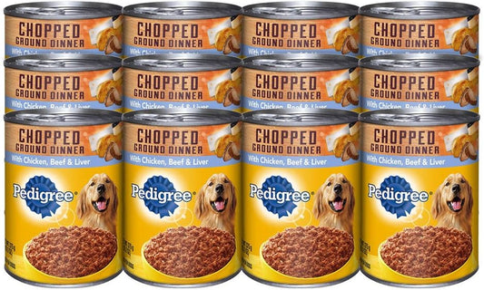 Pedigree-Chopped-Ground-Dinner-Wet-Dog-Food---Chicken,-Beef-&-Liver---234