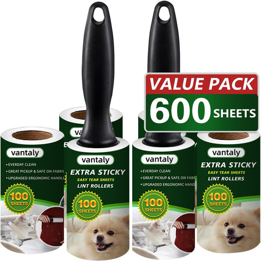 Lint-Rollers-for-Pet-&-Clothes,-Extra-Sticky,-2-Handles-3449