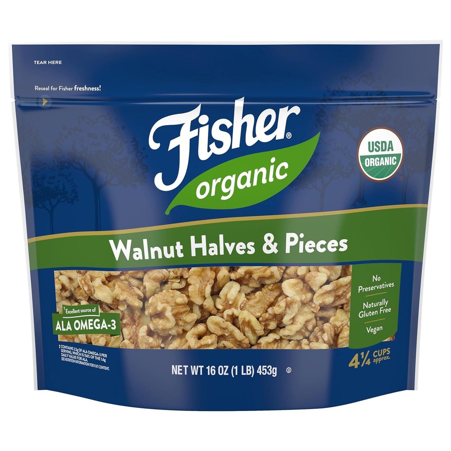 Fisher-Organic-Walnut-Halves-&-Pieces,-16-oz-Bag,-Unsalted-|--USDA-Certified-Organic-California-1479