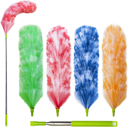 4-Pack-Washable-Electrostatic-Duster,-Extendable-Pole-25"-to-55",-951