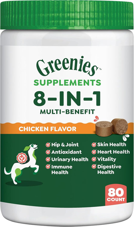 Greenies-Dog-Supplements-8-in-1-Multi-Benefit-Chicken-Flavor,-15.5-oz.-Container,-80---242