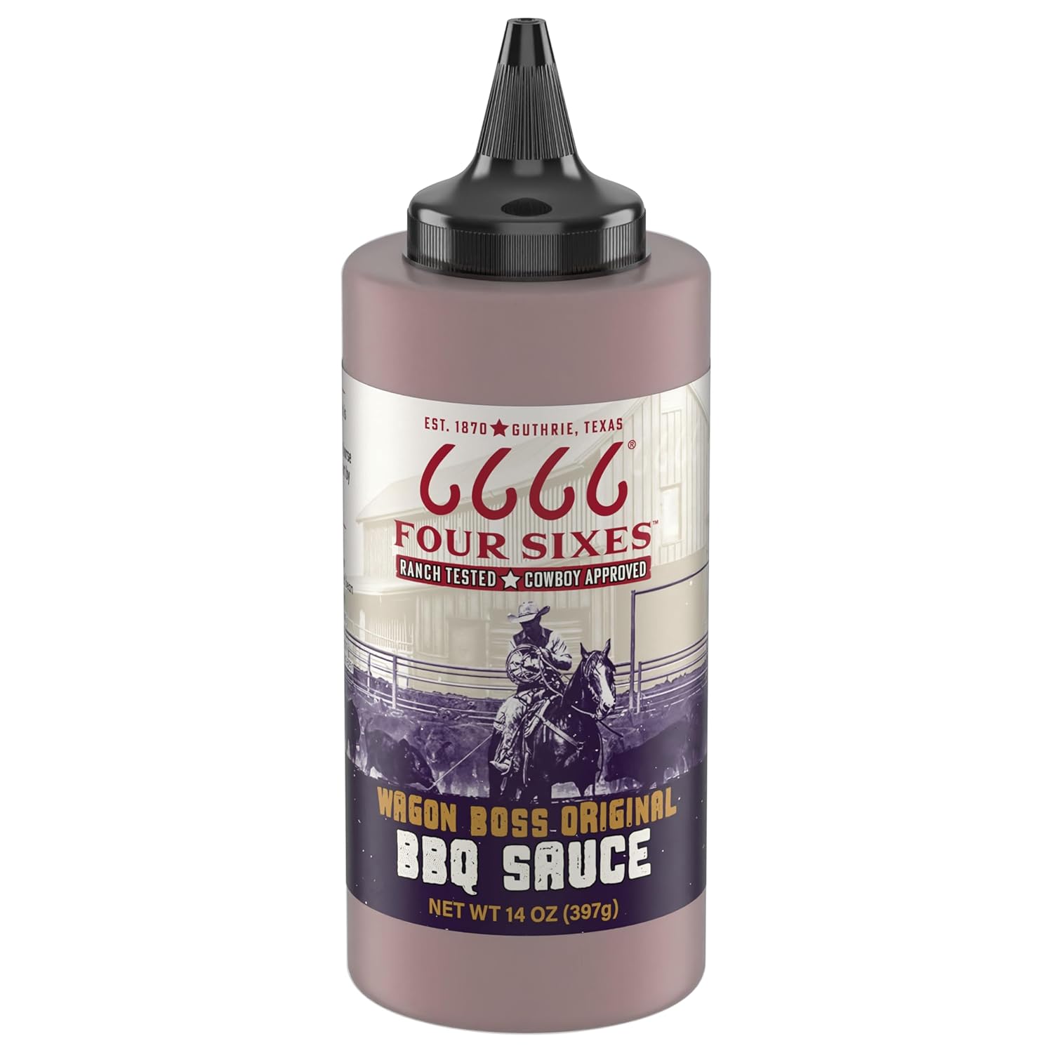 6666-Four-Sixes-Wagon-Boss-Original-BBQ-Sauce,-14-Ounce-----1604