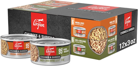 ORIJEN-Chunks-&-Shreds-Wet-Cat-Food-Variety-Pack:-Original-+-Duck-&-1133