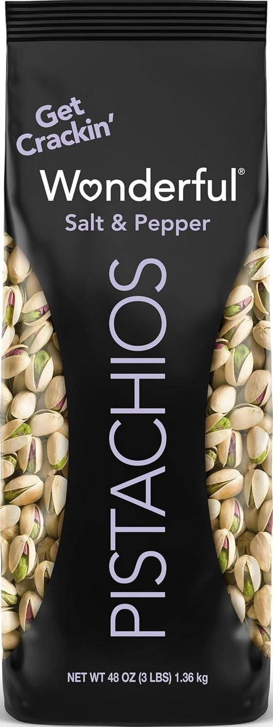 Wonderful-Pistachios-In-Shell,-Salt-&-Pepper-Flavored-Nuts,-48-Ounce--Bag,-Protein-Snacks,-Free,-2032