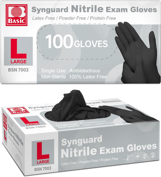 Basic-Medical-Nitrile-Exam-Gloves,-Powder-Free-Non-Sterile-Food-Safe-Cleaning-Disposable-2969
