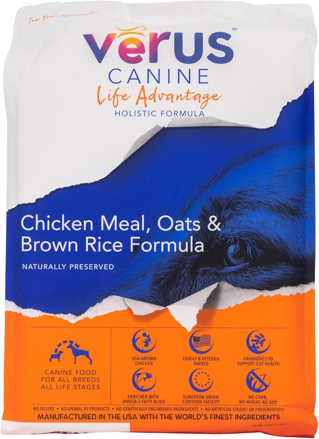 VeRUS-Pet-Foods-Dry-Dog-Food-Chicken,-Life-Advantage-Formula-12lb-Bag---1157