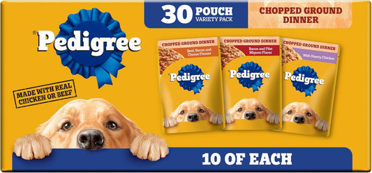 Pedigree-Chopped-Ground-Dinner-Wet-Dog-Food-Pouches-Variety-Pack,-3.5-oz-Pouches,-2581