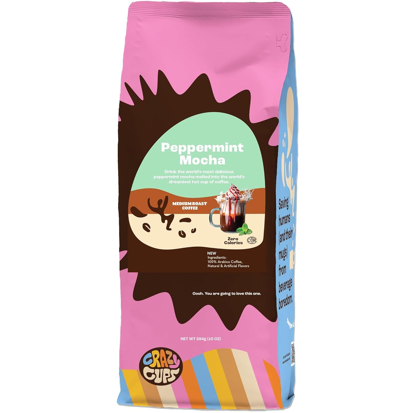 Crazy-Cups-Flavored-Ground-Peppermint-Coffee,-Peppermint-Mocha-in-10-oz-Bag,-For-1965