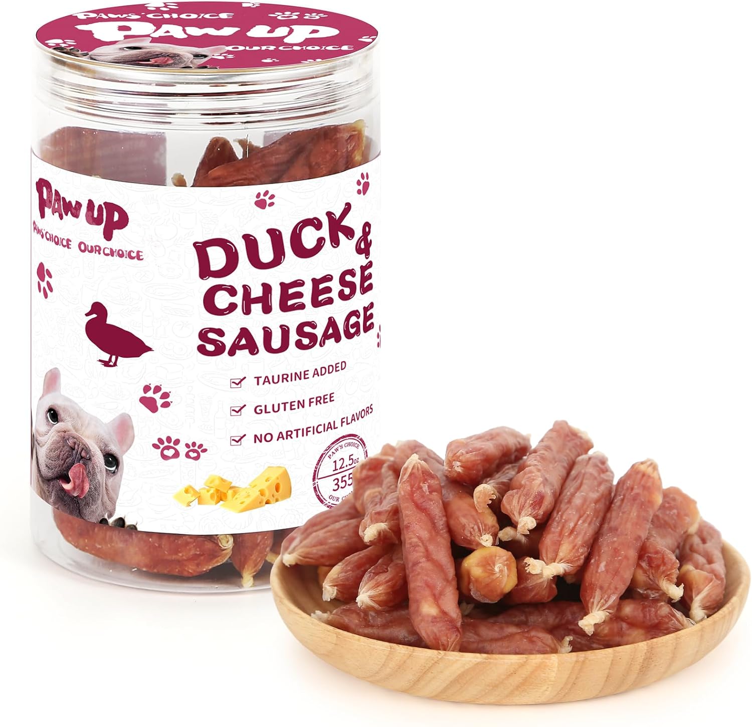 Dog-Treats-Duck-Cheese-Sausage-for-Dogs,-Fresh-2551