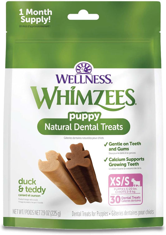 Wellness-WHIMZEES-Puppy-Dog-Dental-Treat,-Chews,-Freshens-Breath,-Extra-Small/Small-Size,-oz-2633