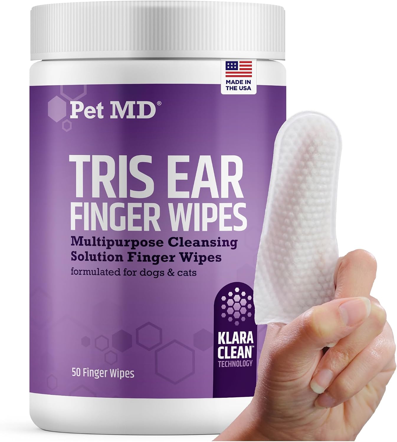 Pet-MD-Tris-Ear-Finger-Wipes-for-Dogs-&-Cats---50ct-|-1300