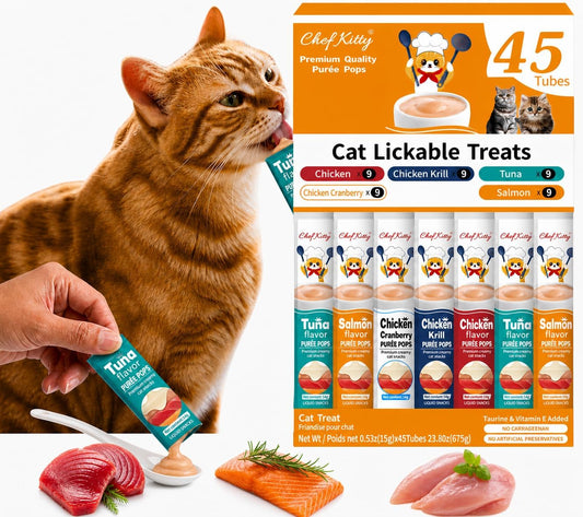 Cat-Treats-Lickable-|-Grain-Free-Cat-Food-Toppers,-High-Protein-|-Creamy-Puree-84