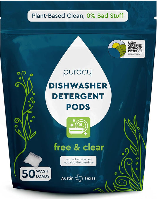 Puracy-Dishwasher-Pods,-Dishwasher-Detergent,-Free-&-Clear-Dish-tabs---Enzyme-Powered,-339