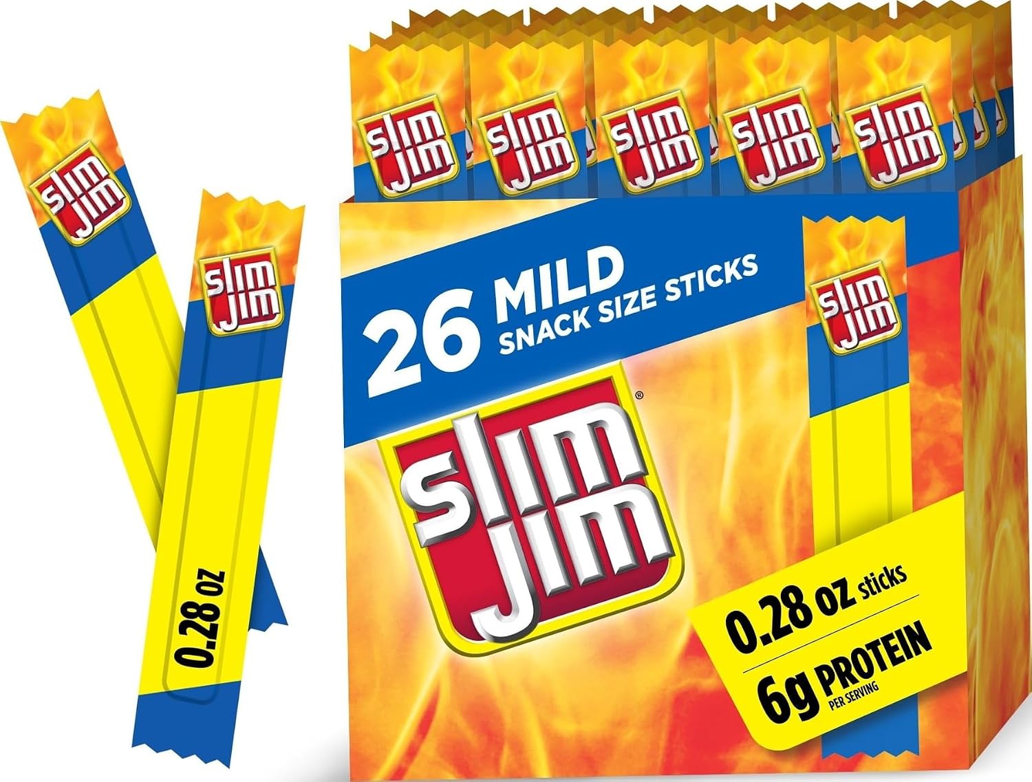 Slim-Jim-Smoked-Jerky-Snack-Sticks,-Mild-Flavor,-0.28-oz.,-26-ct------2098