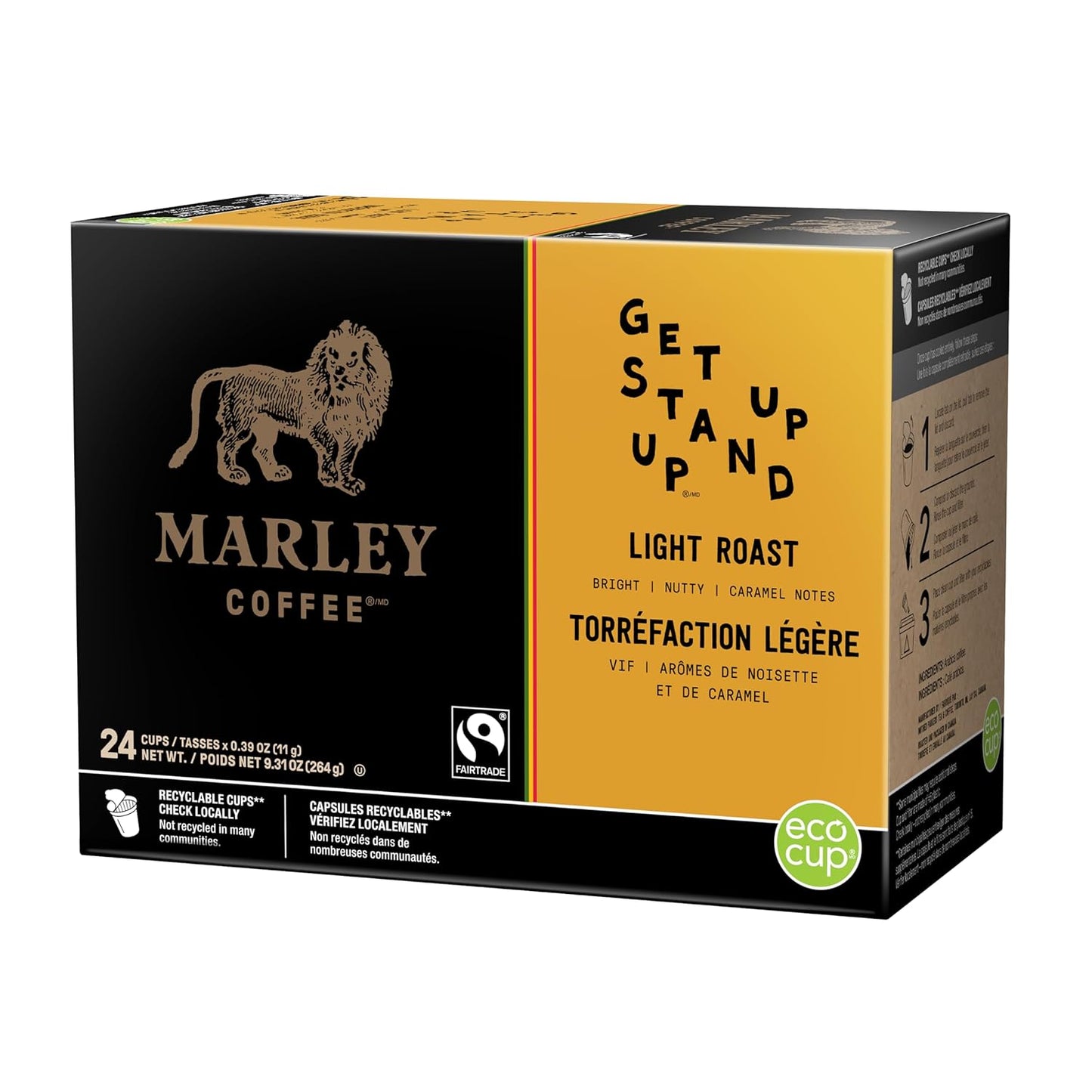 Marley-Coffee-Get-Up-Stand-Up,-certificado-Fairtrade,-café-tostado-ligero,-compatibles1886