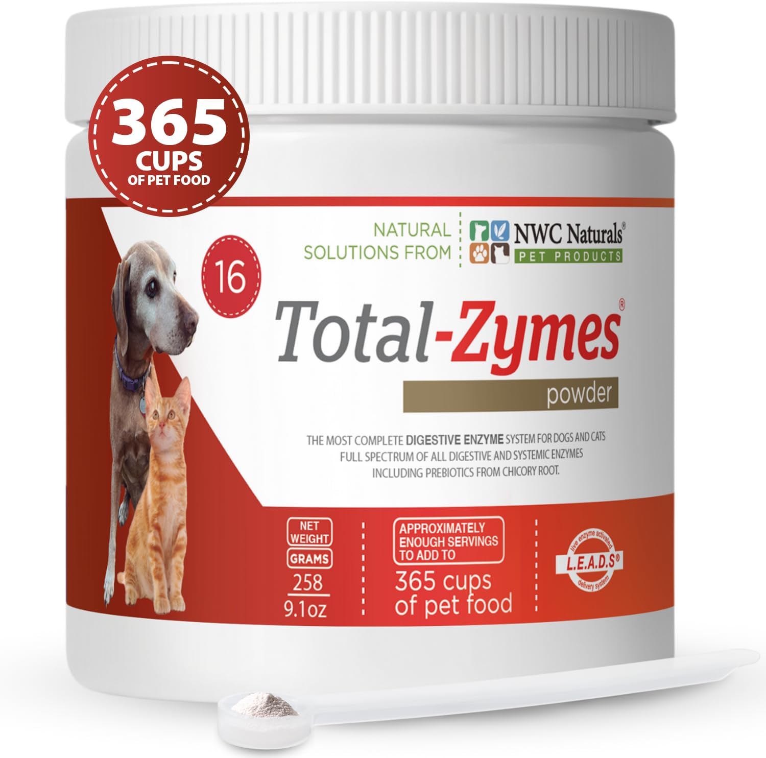 Total-Zymes-Digestive-Enzymes-for-Cats-and-Dogs,-Unflavored,-Gut-Health-with-Prebiotic-to-711