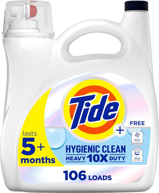 Tide-Hygienic-Clean-Heavy-Duty-10x-Free-Liquid-Laundry-Detergent,-Unscented-Scent,-259