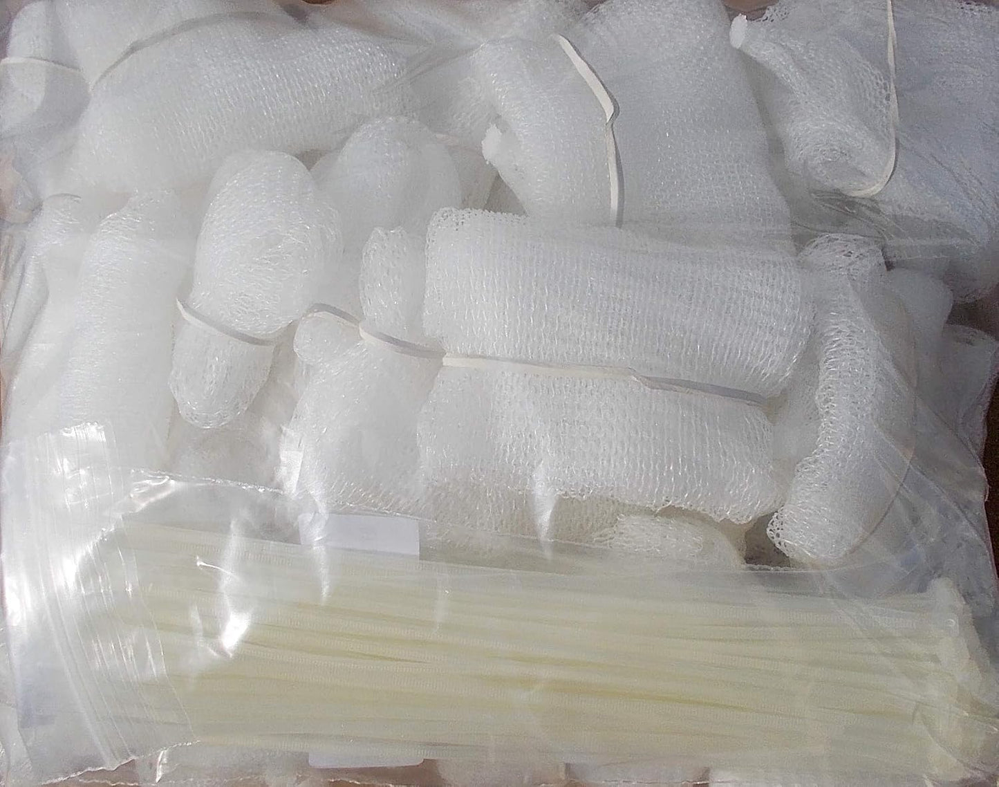 Lot-of-50-Washing-Machine-Lint-Trap-Snare-Fabric-mesh-with-Ties-138