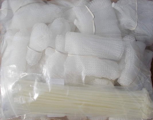 Lot-of-50-Washing-Machine-Lint-Trap-Snare-Fabric-mesh-with-Ties-138