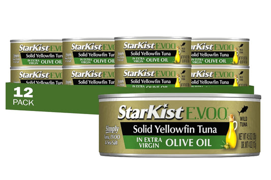 StarKist-E.V.O.O.-Solid-Yellowfin-Tuna,-4.5oz-Can,-12-Pack-----------810