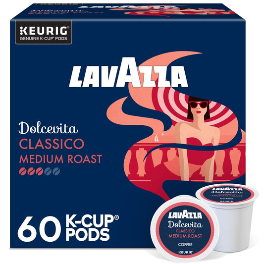 Lavazza-Dolcevita-Classico,-Single-Serve-Keurig-K-Cup-Pods,-Medium-Roast-Coffee,-60-Count-Box-(6-2990