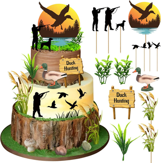 20Pcs-Mallard-Duck-Hunting-Cake-Topper,-Duck-594