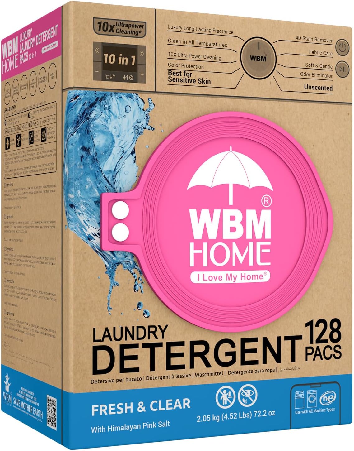 WBM-Laundry-Detergent-Pods,-128-Count-|-Fresh-&-Clear-Unscented-|-760