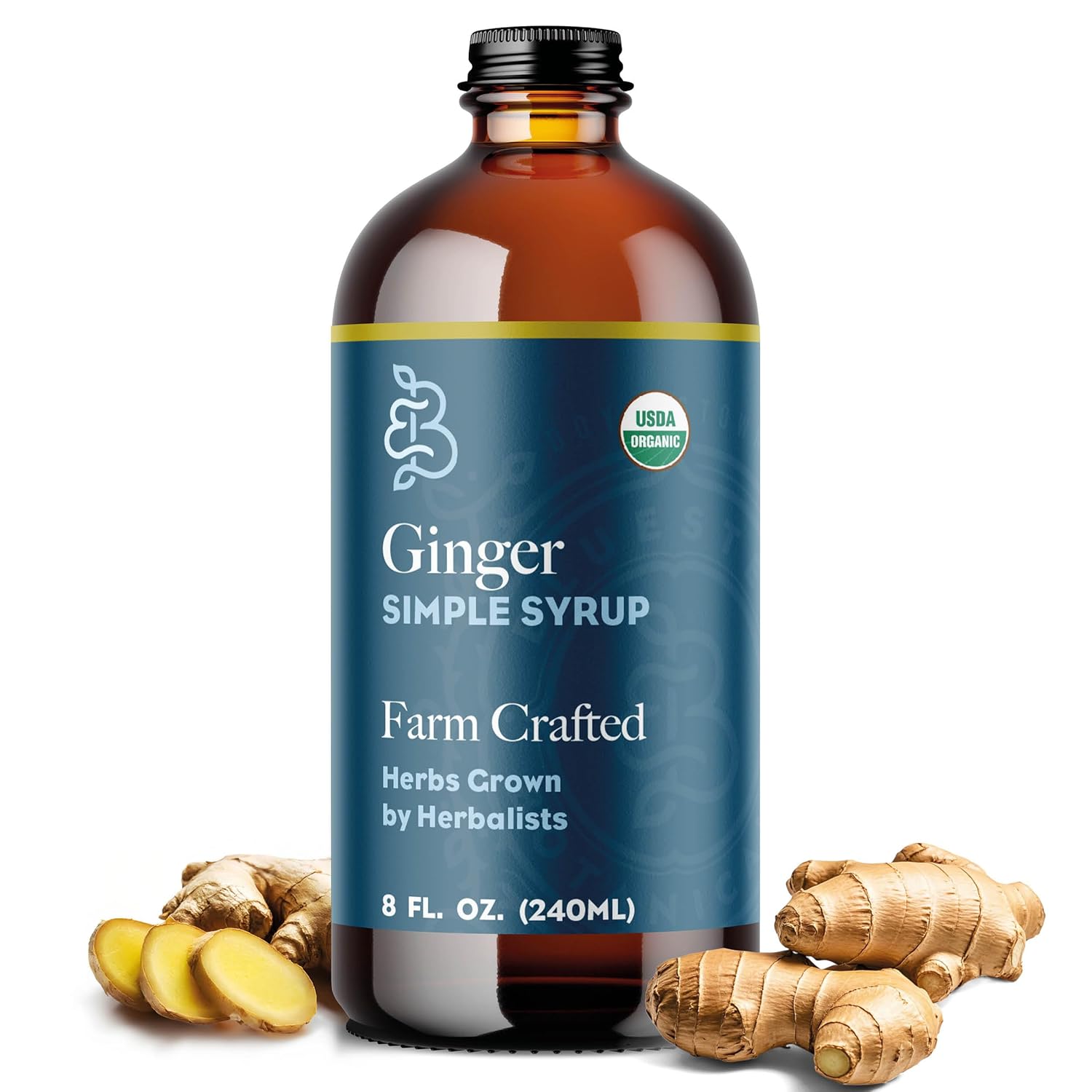 Bluestem-Botanicals-Organic-Ginger-Simple-Syrup,-8-oz,-Cocktail-and-Mocktail-Mixer-Drinks,---383