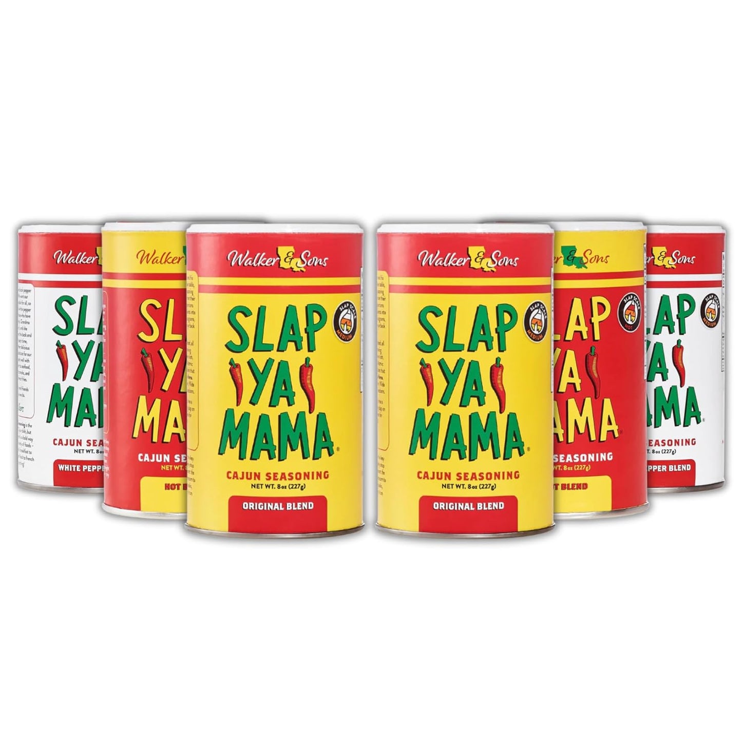 Slap-Ya-Mama-Paquete-variado-de-condimentos-cajún,-latas-de-onzas,-603