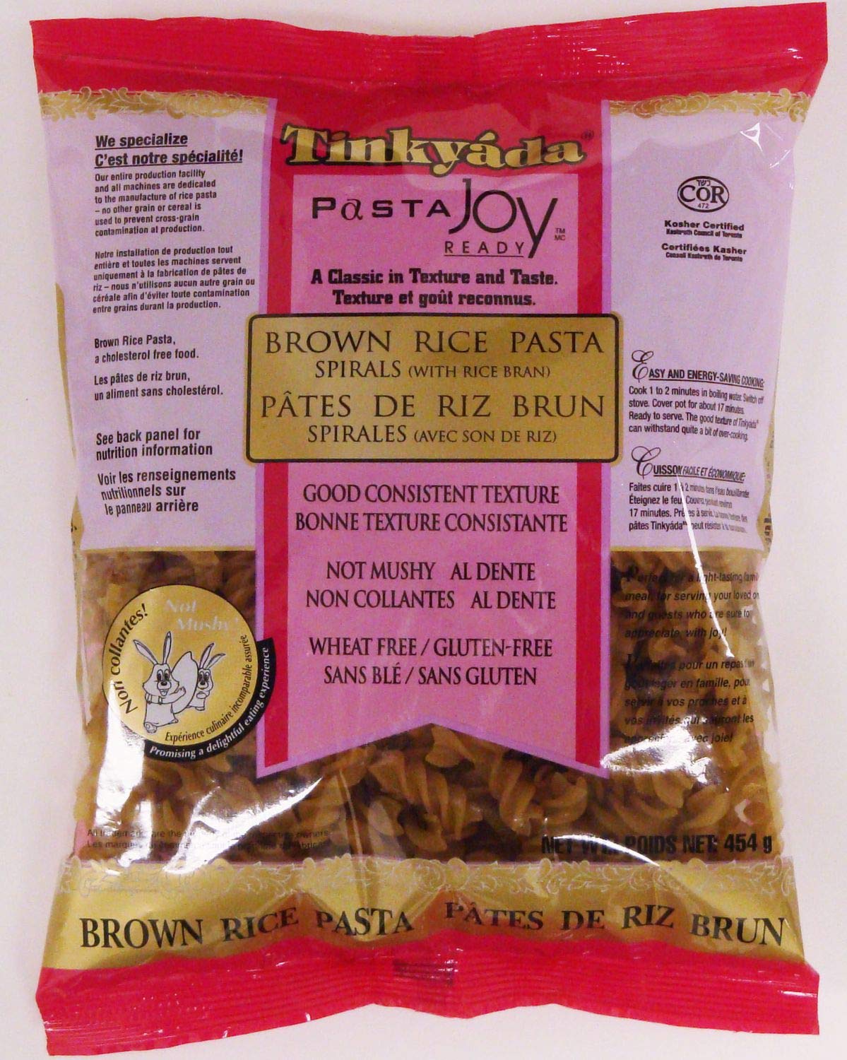 PASTA,SPIRALS,BRN-RICE-------------395