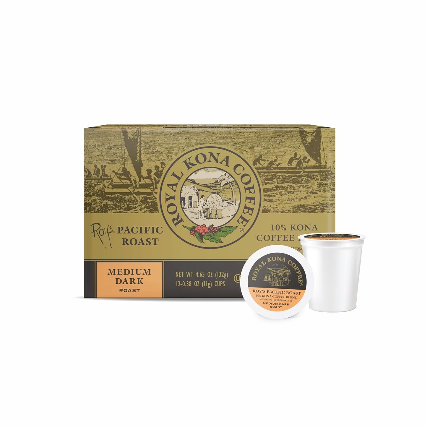 Royal-Kona-Roy's-Pacific-Coast,-mezcla-de-café-0.1-Kona,-cápsulas-café764