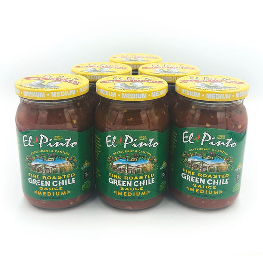 El-Pinto-Green-Chile-Sauce,-Medium,-16-Ounce-(Pack-of-6)---334