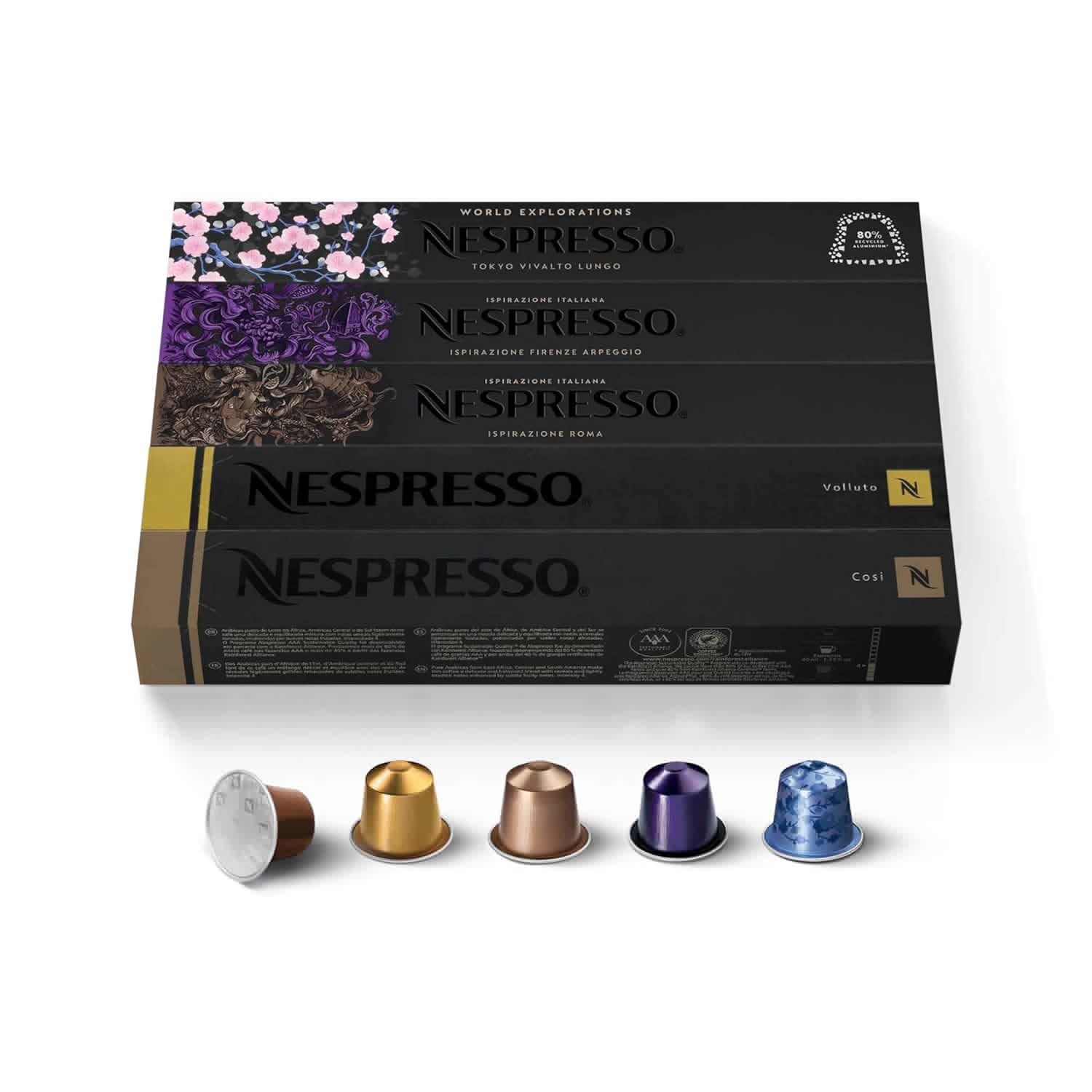 Nespresso-Capsules-Original-Line,-Ispirazione-Variety-Pack,-Mild,-Medium,-Dark-Roast-Espresso-Coffee,-3022