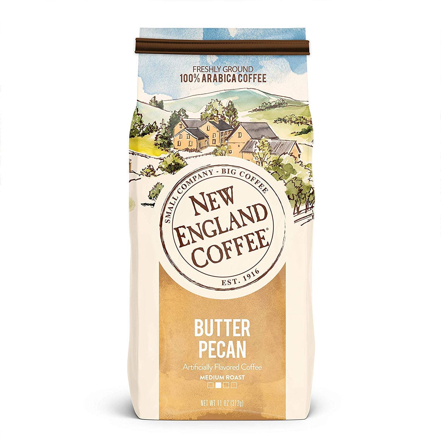 New-England-Coffee-Butter-Pecan-Ground-Coffee,-11-Ounce---------2674