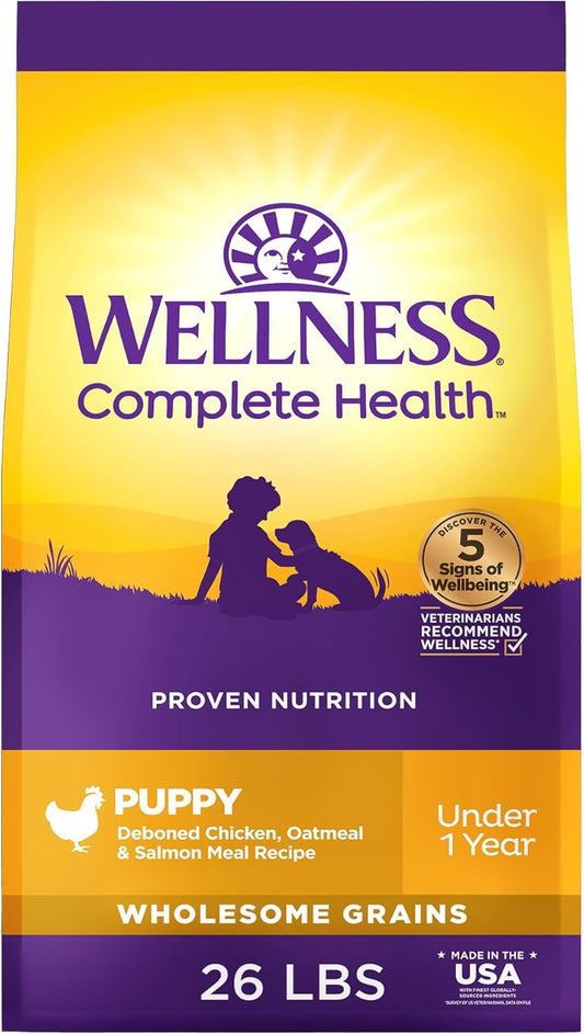 Wellness-Complete-Health-Puppy-Dry-Dog-Food,-Wholesome-Grains,-Natural,-Chicken,-Oatmeal,-&-865