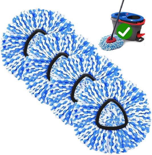 4-Pack-Spin-Mop-Replacement-Head-for-O-Ceda-RinseClean-Spin-Mop-Refill-2-Tank-System-Microfiber-Deep-617